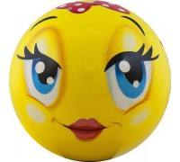 Мяч детский Funny Faces арт.DS-PP 203 12 см, желтый
