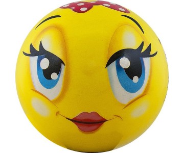 Мяч детский Funny Faces арт.DS-PP 203 12 см, желтый