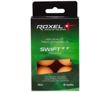 Мяч для настольного тенниса Roxel Swift 2* оранжевый, 6 шт.