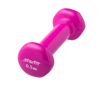 Гантель виниловая StarFit DB-101 0,5 кг розовая