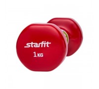Гантель виниловая StarFit DB-101 1 кг красная