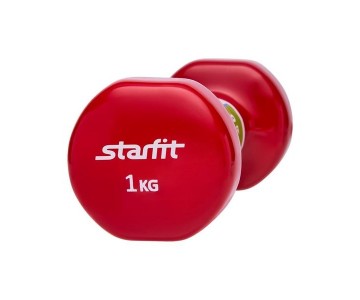 Гантель виниловая StarFit DB-101 1 кг красная