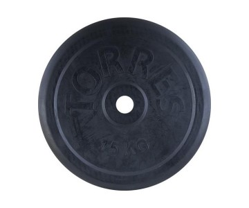 Диск обрезиненный Torres арт.PL507215 d-26 15 кг