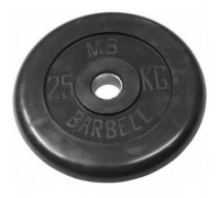 Диск обрезиненный черный MB Barbell d-31 25 кг