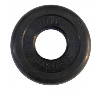 Диск обрезиненный черный Atlet Barbell d-51 1,25 кг
